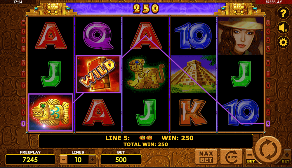 Выигрыш в слоте Book of Aztec